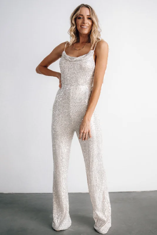 Willett Sequin Jumpsuit | Cream